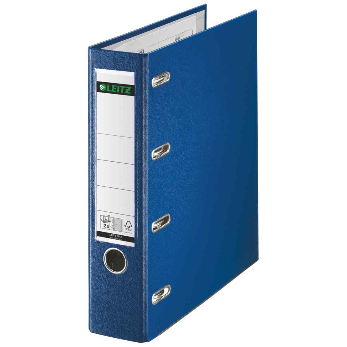 LEITZ Doppelordner Kunststoff (PP) 1012 A4 75mm 2xA5 quer blau