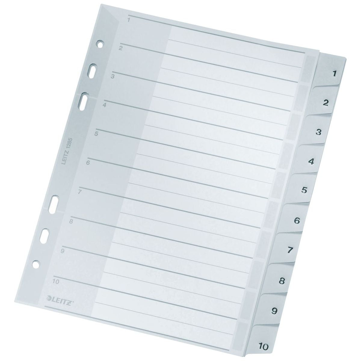 LEITZ Register 1285 A5 PP 1-10 grau