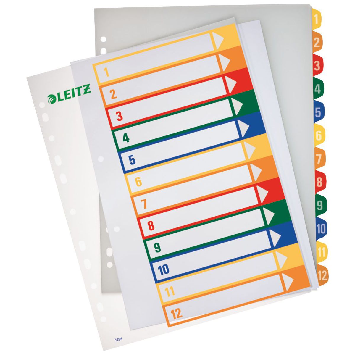 LEITZ Register 1294 A4 1-12 PP 12-teilig bedruckbar