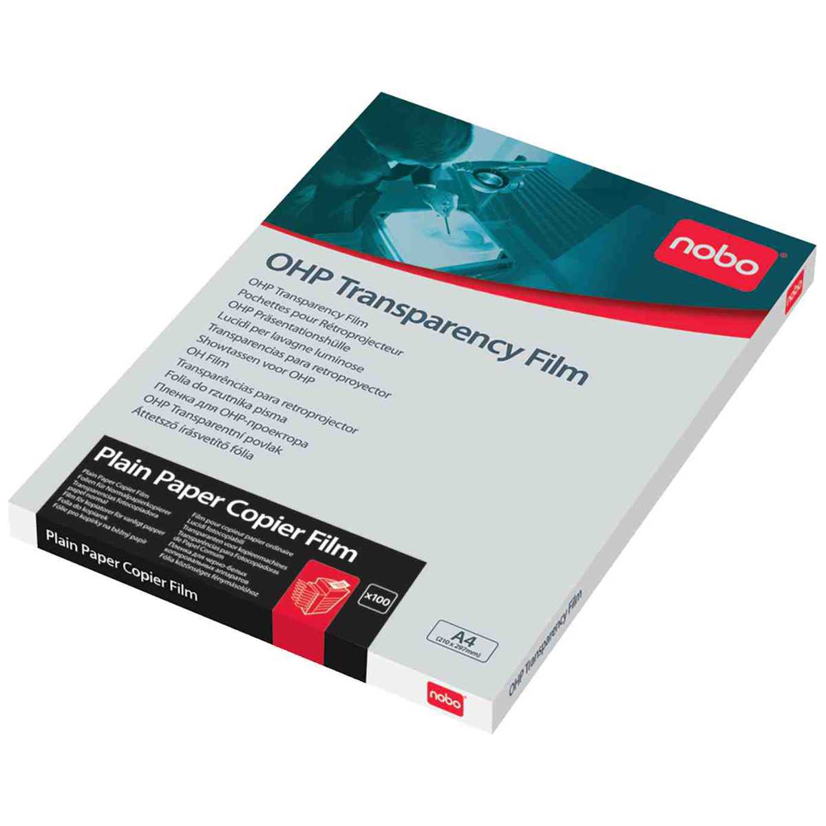 NOBO Laser- und Kopierfolie A4 transparent 100 Stück