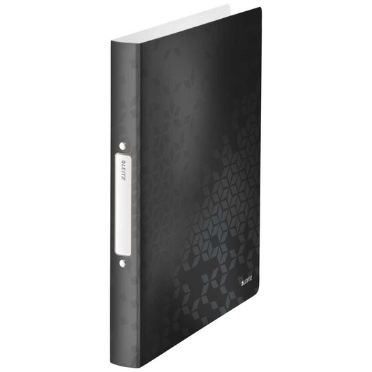 LEITZ Ringbuch WOW 4257 A4 PP 25mm 2-Ring schwarz metallic