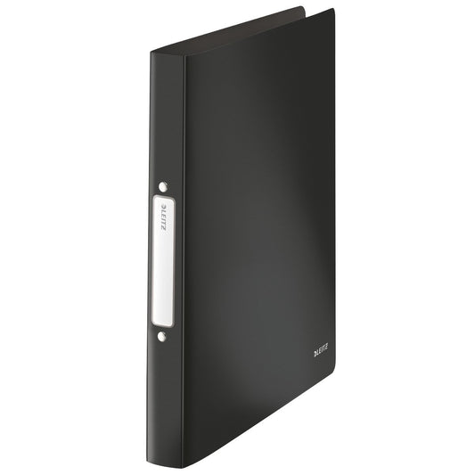 LEITZ Ringbuch Solid 456610 A4 PP 25mm 2-Ring schwarz