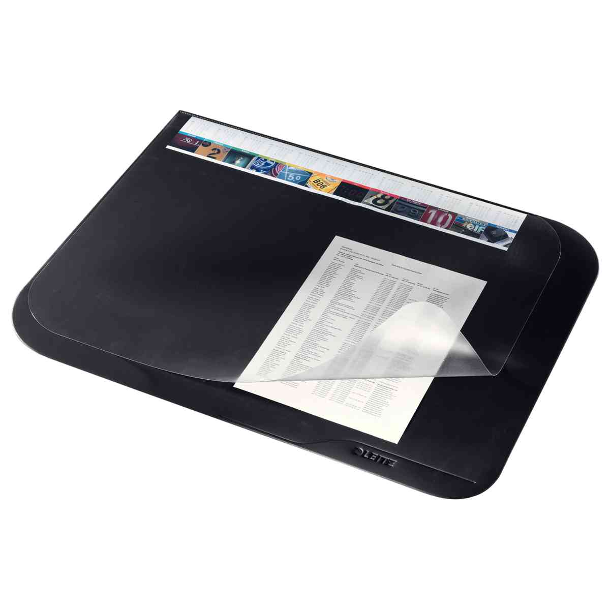 LEITZ Schreibunterlage 5312 Soft-Touch 50x65cm schwarz mit Abeckfolie
