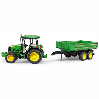 BRUDER 02108 John Deere 5115M mit Bordwandanhänger
