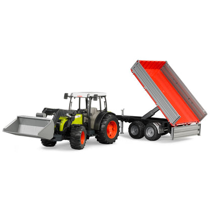 BRUDER 02112 Claas Nectis 267 F mit Frontlader und Bordwandanhänger