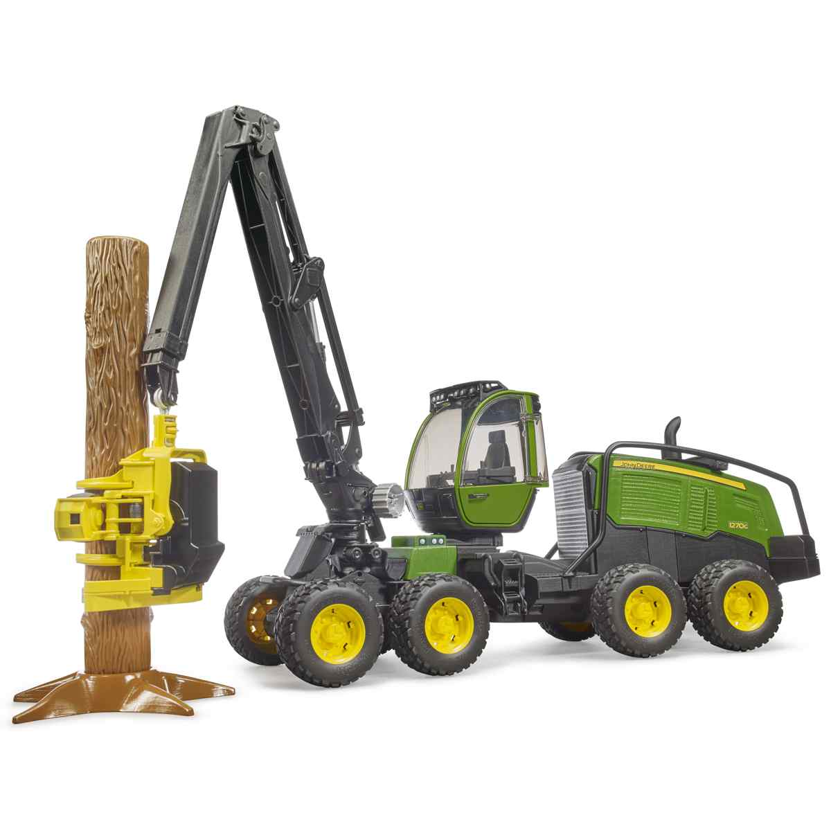 BRUDER 02135 John Deere 1270G Harvester mit 1 Baumstamm