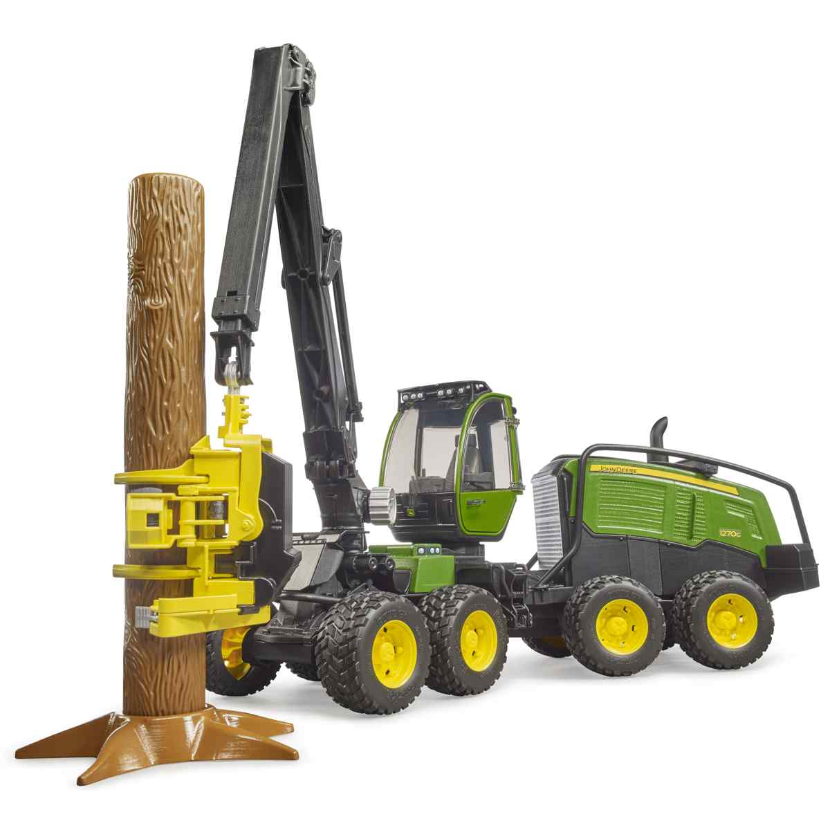 BRUDER 02135 John Deere 1270G Harvester mit 1 Baumstamm