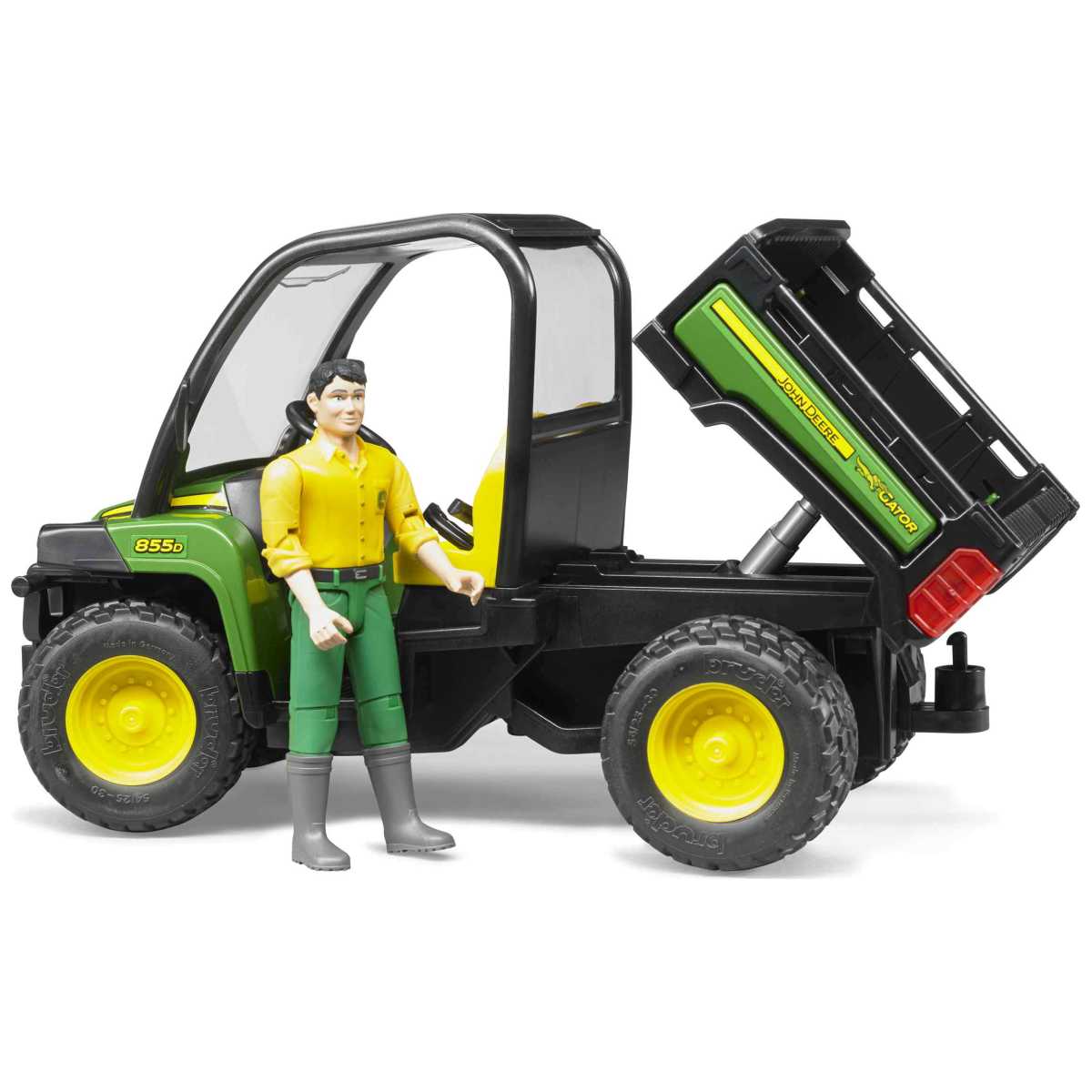 BRUDER 02490 John Deere Gator XUV 855D mit Fahrer