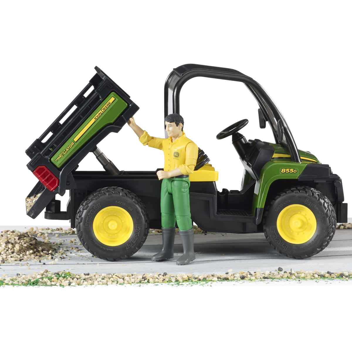 BRUDER 02490 John Deere Gator XUV 855D mit Fahrer