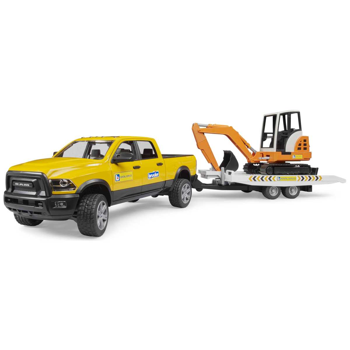 BRUDER 02546 RAM Rental mit Minibagger