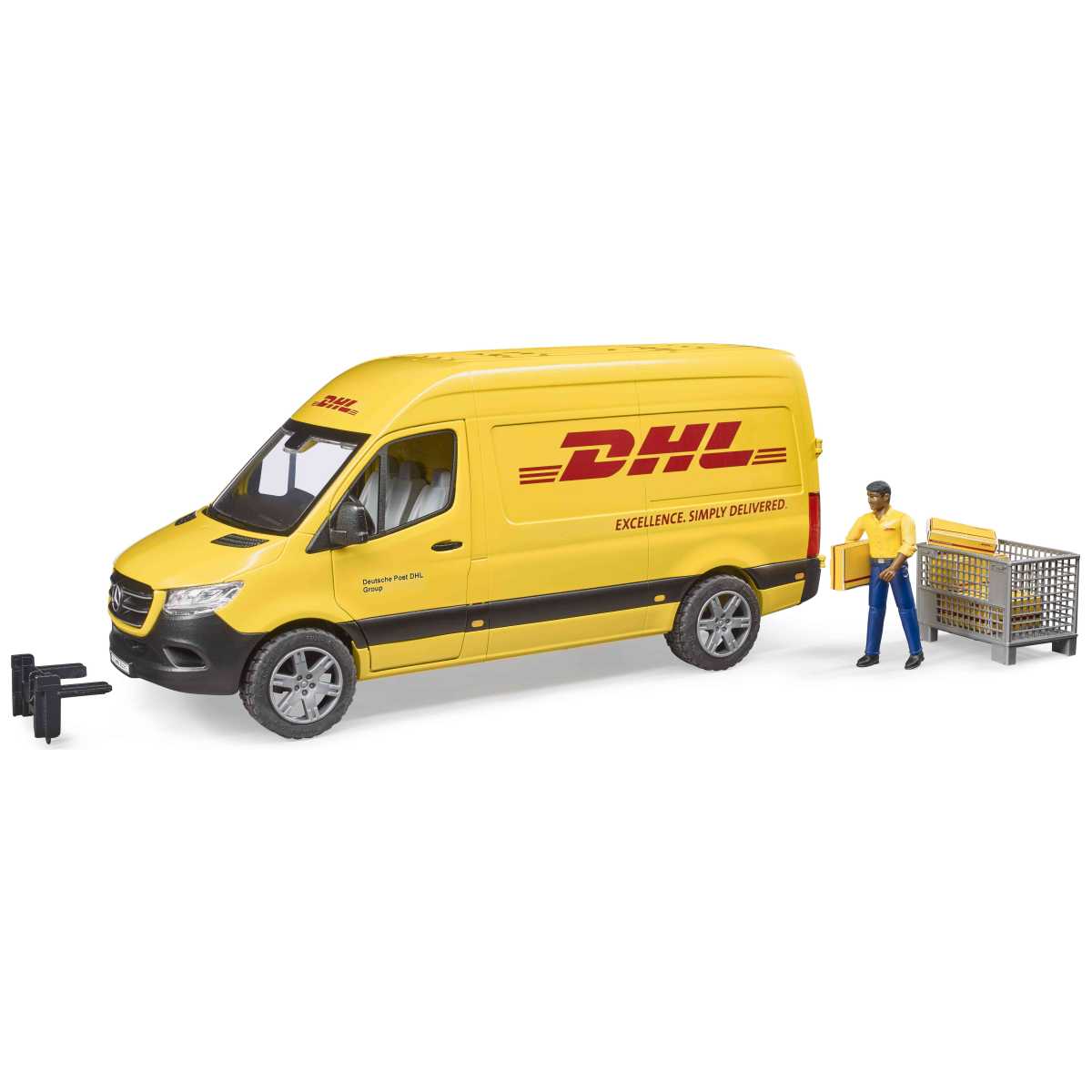 BRUDER 02671 MB Sprinter DHL mit Fahrer
