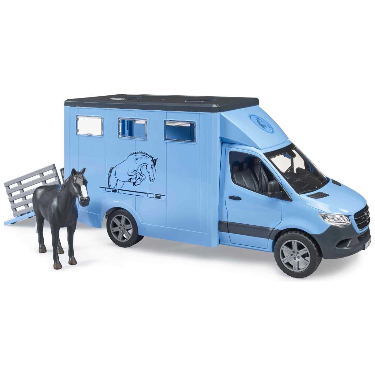 BRUDER 02674 MB Sprinter Tiertransporter mit 1 Pferd