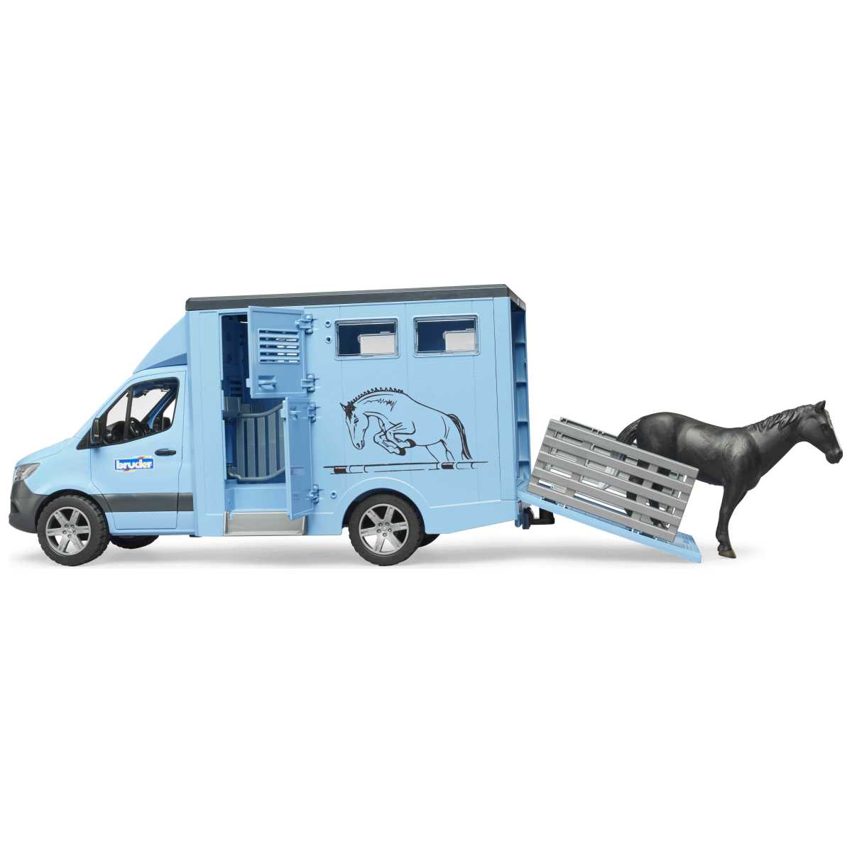 BRUDER 02674 MB Sprinter Tiertransporter mit 1 Pferd
