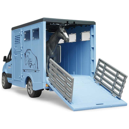 BRUDER 02674 MB Sprinter Tiertransporter mit 1 Pferd
