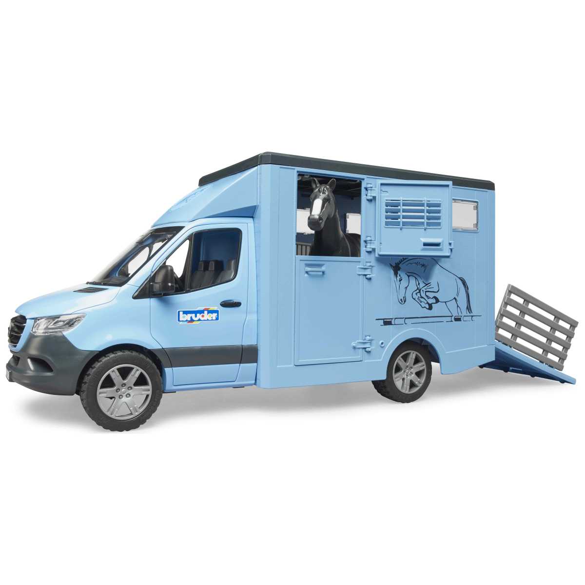 BRUDER 02674 MB Sprinter Tiertransporter mit 1 Pferd