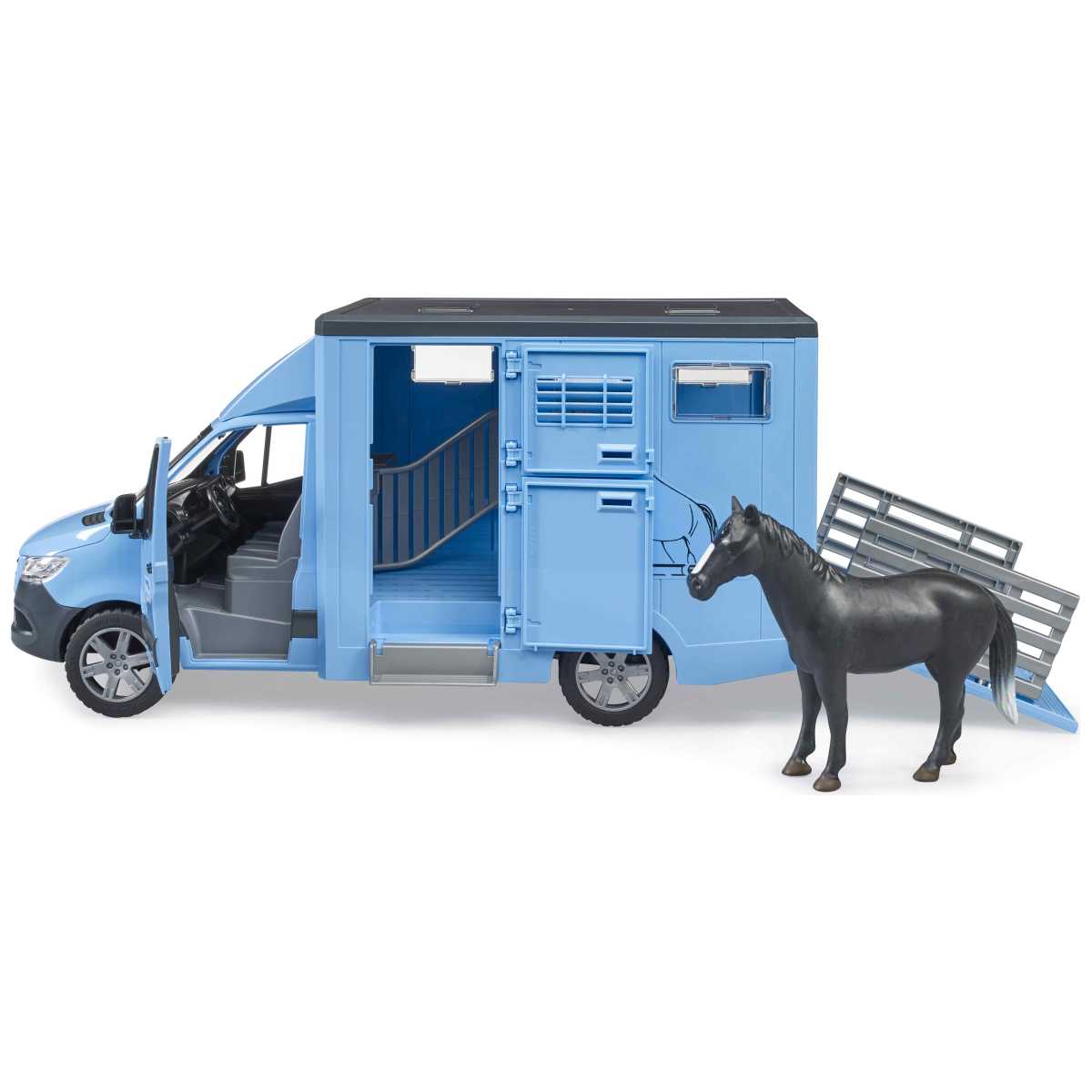 BRUDER 02674 MB Sprinter Tiertransporter mit 1 Pferd