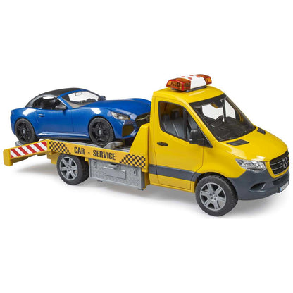 BRUDER 02675 MB Sprinter Autotransporter m. Light + Sound Modul 
und BRUDER Roadster
