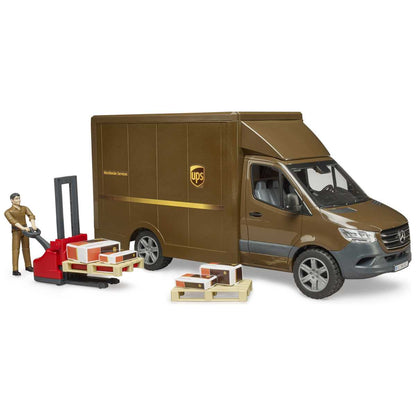 BRUDER 02678 MB Sprinter UPS mit Fahrer und Zubehör