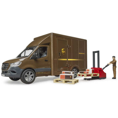 BRUDER 02678 MB Sprinter UPS mit Fahrer und Zubehör