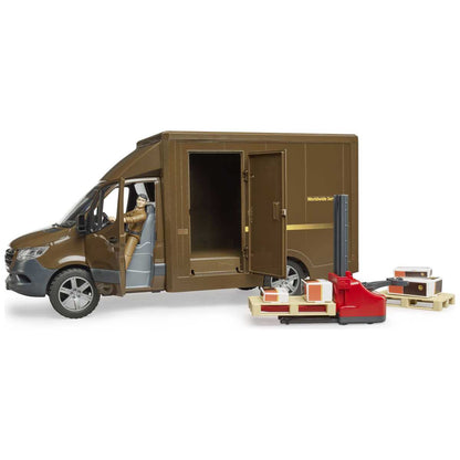 BRUDER 02678 MB Sprinter UPS mit Fahrer und Zubehör