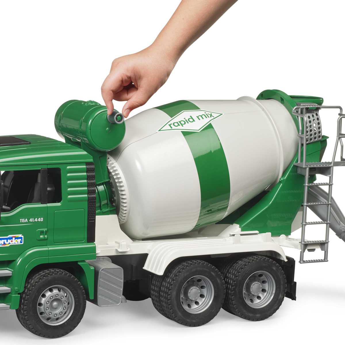 BRUDER 02739 MAN TGA Betonmisch-LKW rapid mix