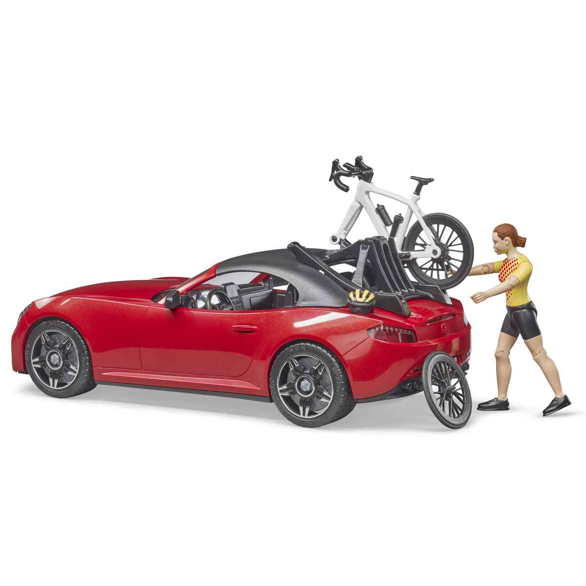 BRUDER 03485 Roadster mit 1 Rennrad