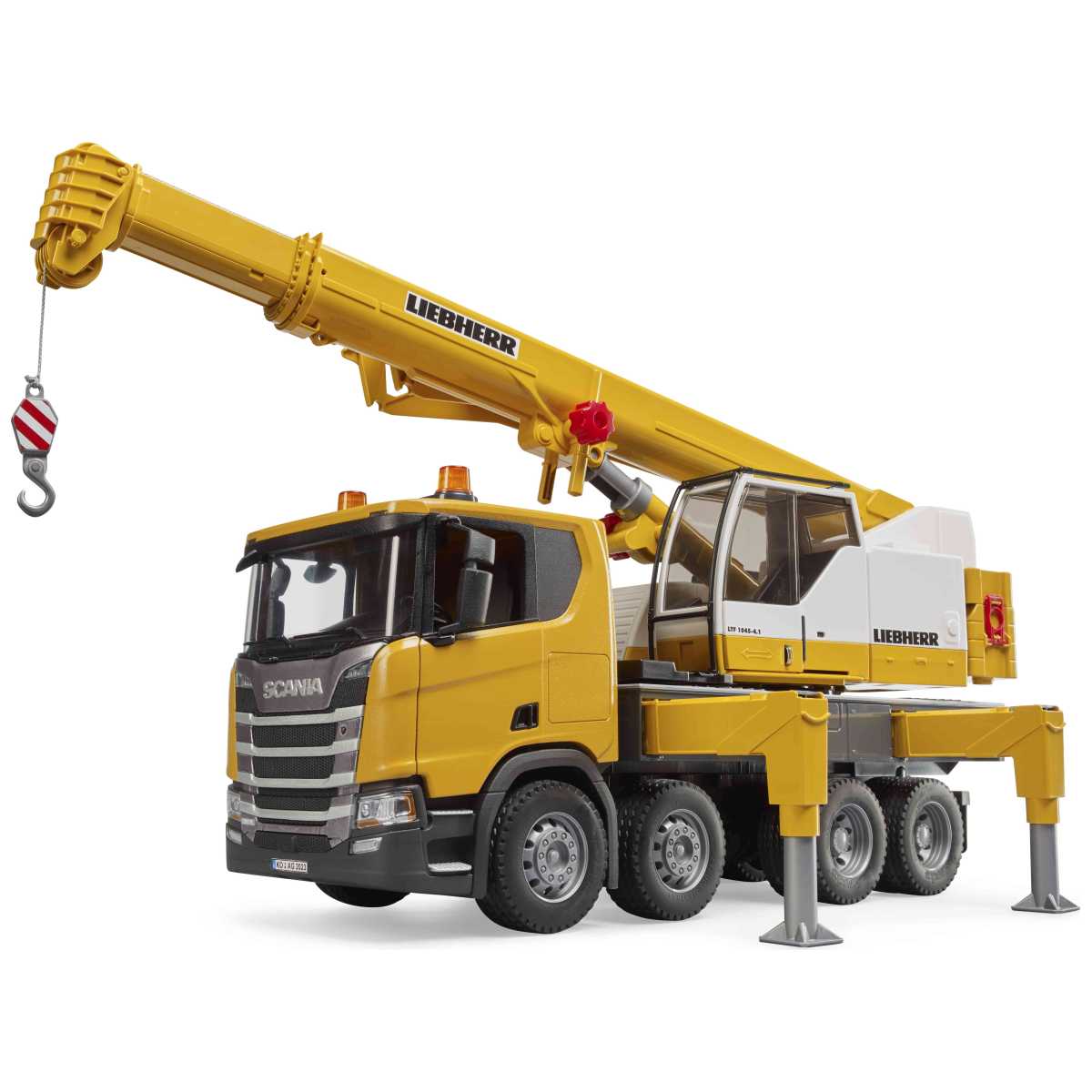 BRUDER 03571 Scania Super 560R Liebherr Kran-LKW mit L+S Modul