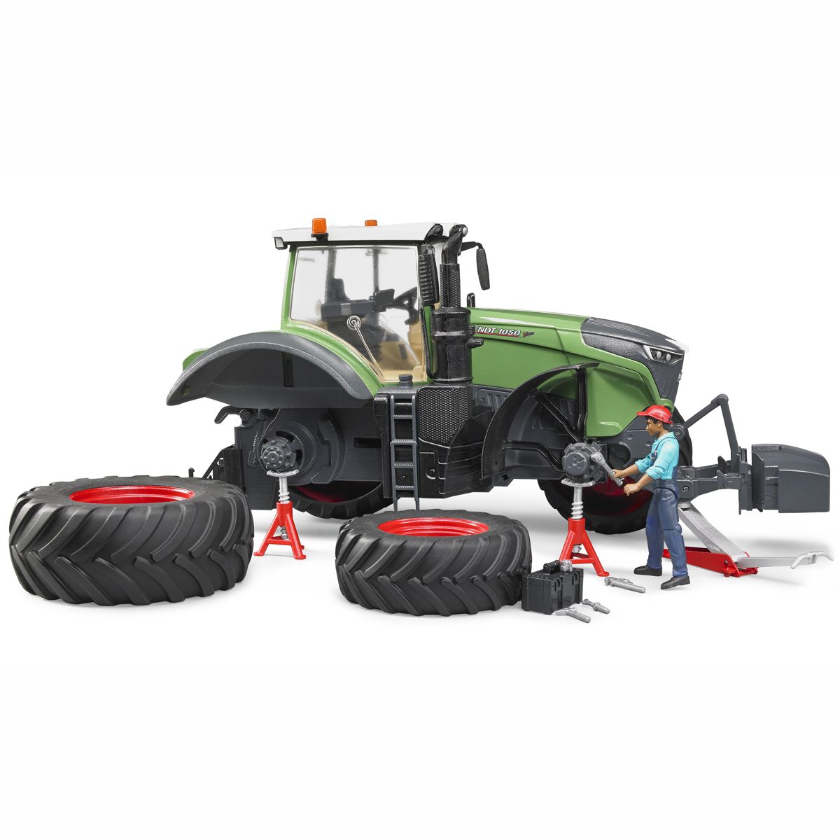 BRUDER 04041 Fendt 1050 Vario mit Mechaniker und 
Werkstattausstattung