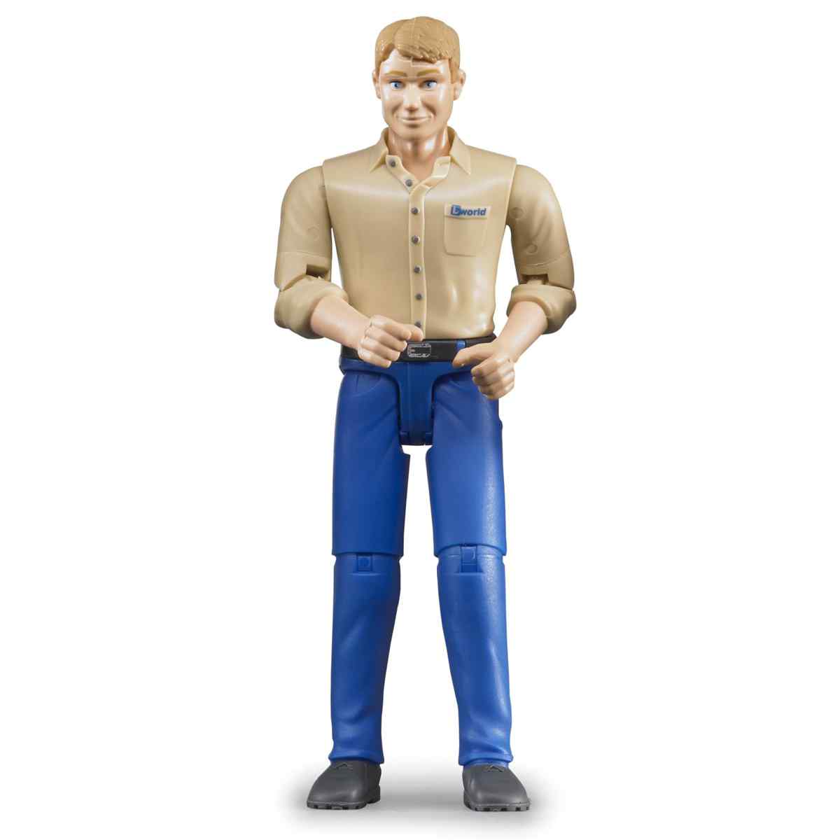 BRUDER 60006 bworld Mann mit hellem Hauttyp und blauer Hose
