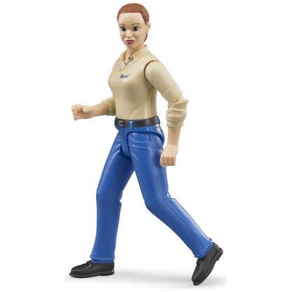 BRUDER 60408 bworld Frau mit hellem Hauttyp und blauer Hose