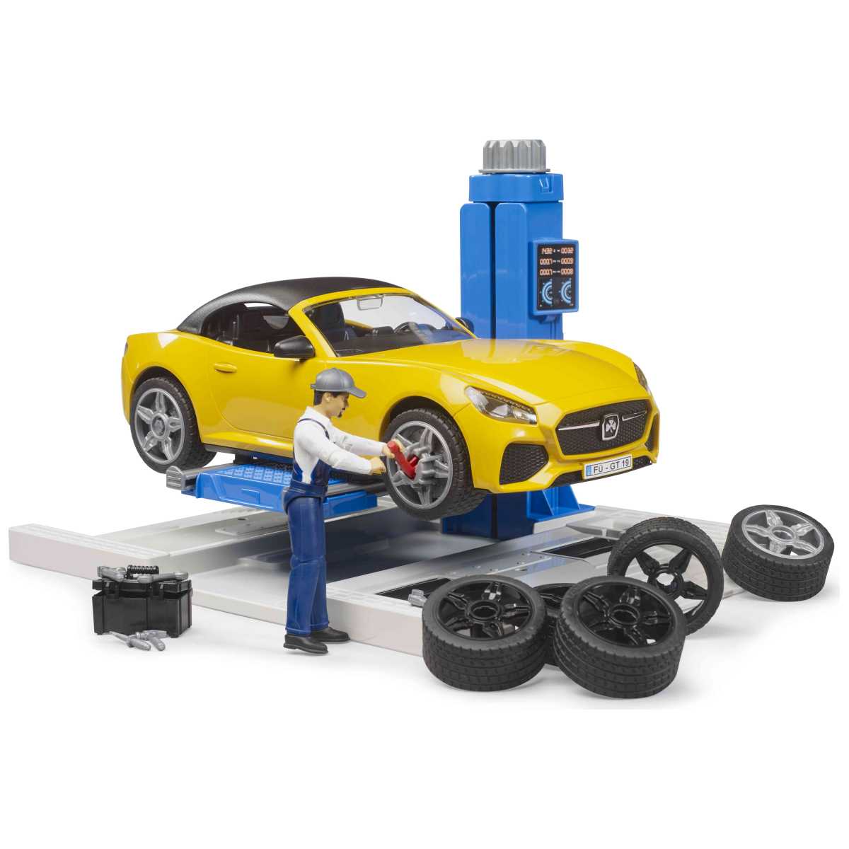 BRUDER 62112 bworld PKW Service Center and BRUDER Roadster 
