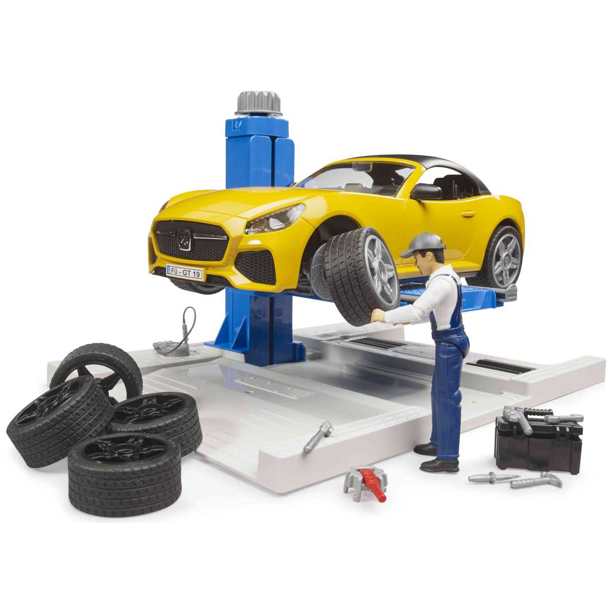 BRUDER 62112 bworld PKW Service Center and BRUDER Roadster 

