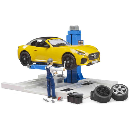 BRUDER 62112 bworld PKW Service Center and BRUDER Roadster 

