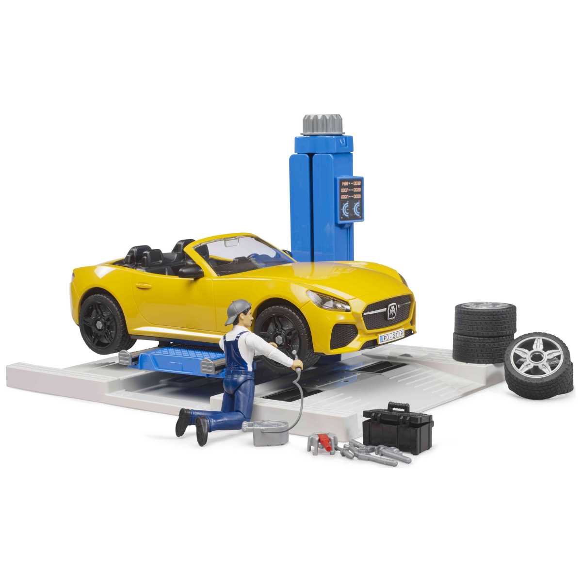 BRUDER 62112 bworld PKW Service Center and BRUDER Roadster 
