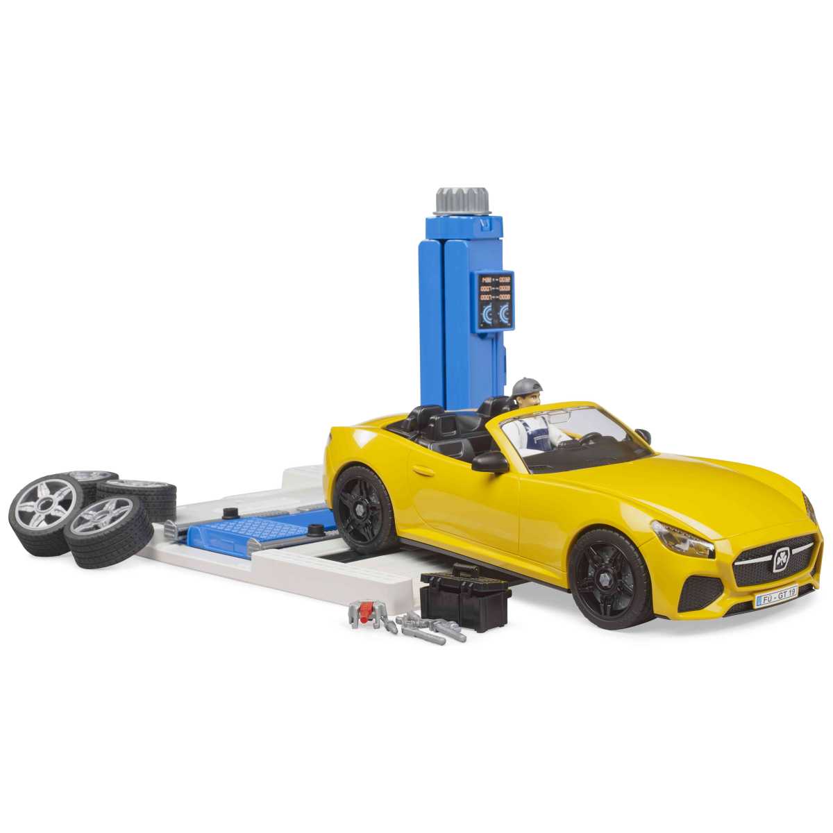 BRUDER 62112 bworld PKW Service Center and BRUDER Roadster 
