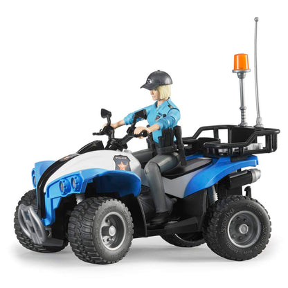 BRUDER 63010 Polizei Quad mit Polizist und Ausstattung
