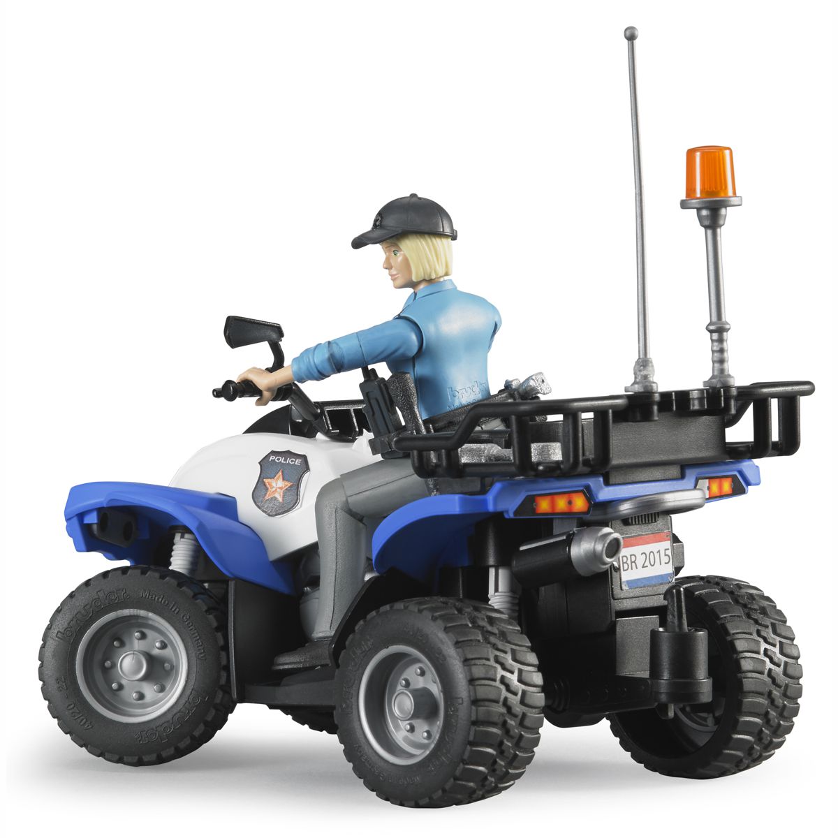 BRUDER 63010 Polizei Quad mit Polizist und Ausstattung
