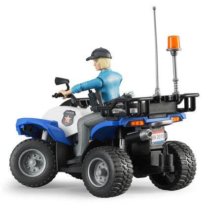 BRUDER 63010 Polizei Quad mit Polizist und Ausstattung