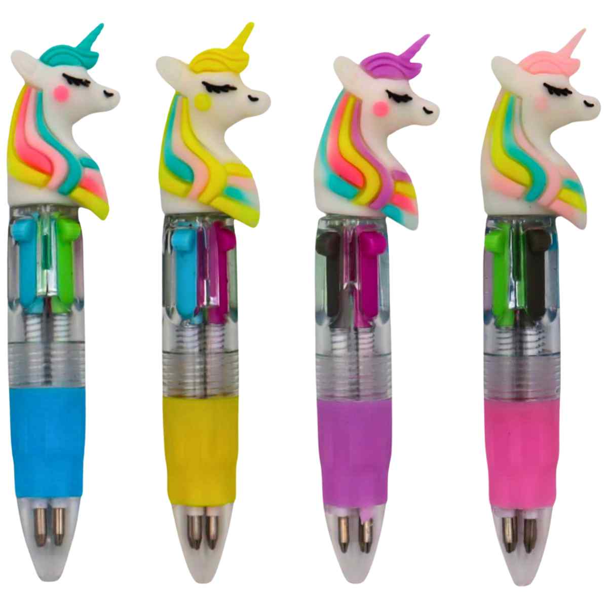 B&G 4-Farb-Kugelschreiber Einhorn 10cm farbig (rot, blau, grün, schwarz)