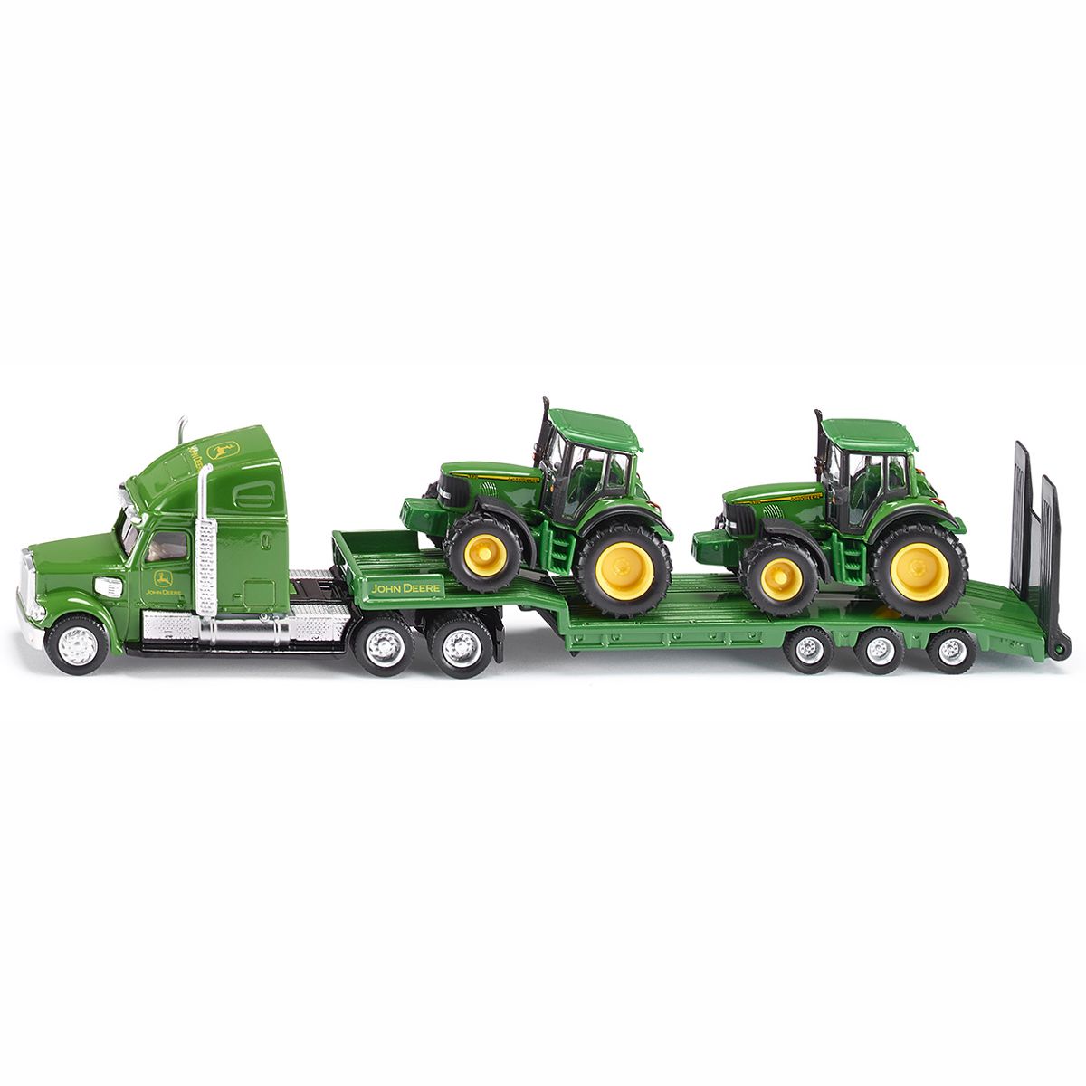 SIKU 1837 Tieflader mit John Deere Traktoren 1:87