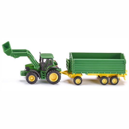 SIKU 1843 John Deere mit Frontlader und Anhänger 1:87