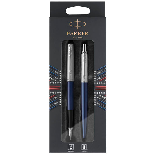 PARKER Kugelscheiber + Füllhalter Set Jotter blau C.C.