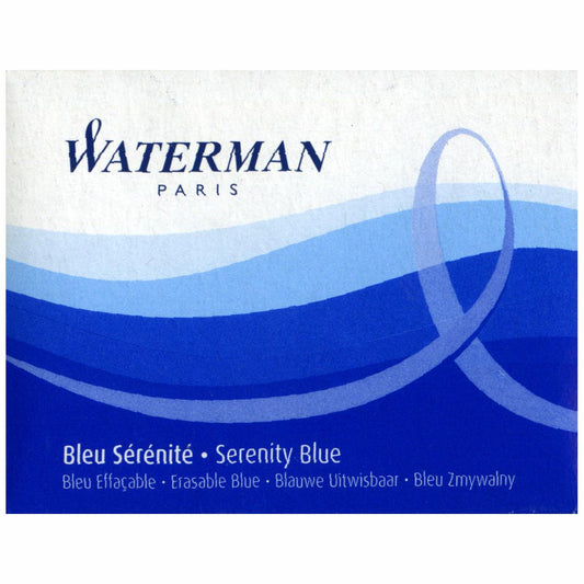 WATERMAN Tintenpatrone Standard  Serenity Blue (floridablau) 8 Stück