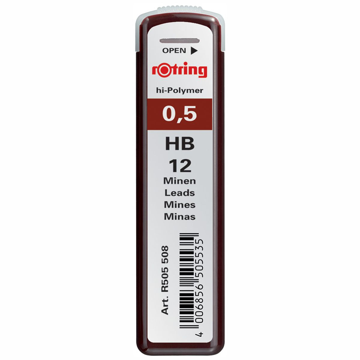 ROTRING Druckbleistiftmine 0,5mm HB 12 Stück (R505508)