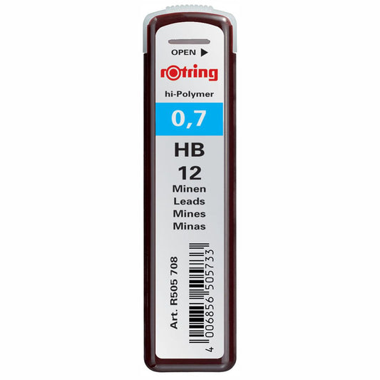 ROTRING Druckbleistiftmine 0,7mm HB 12 Stück (R505708)