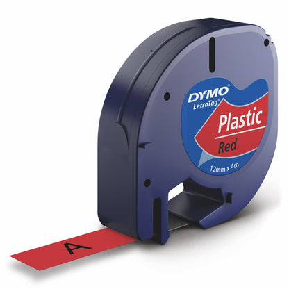DYMO LetraTag Schriftband 91223 Kunststoff 12mmx4m rot