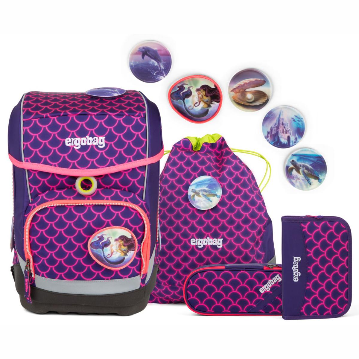 ERGOBAG Schulranzen Set cubo PerlentauchBär