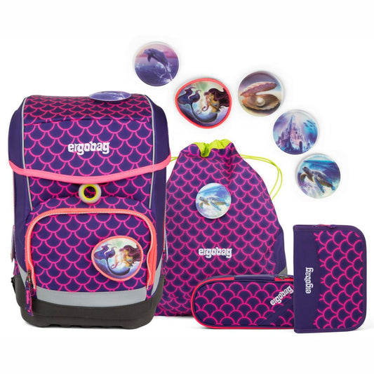 ERGOBAG Schulranzen Set cubo PerlentauchBär