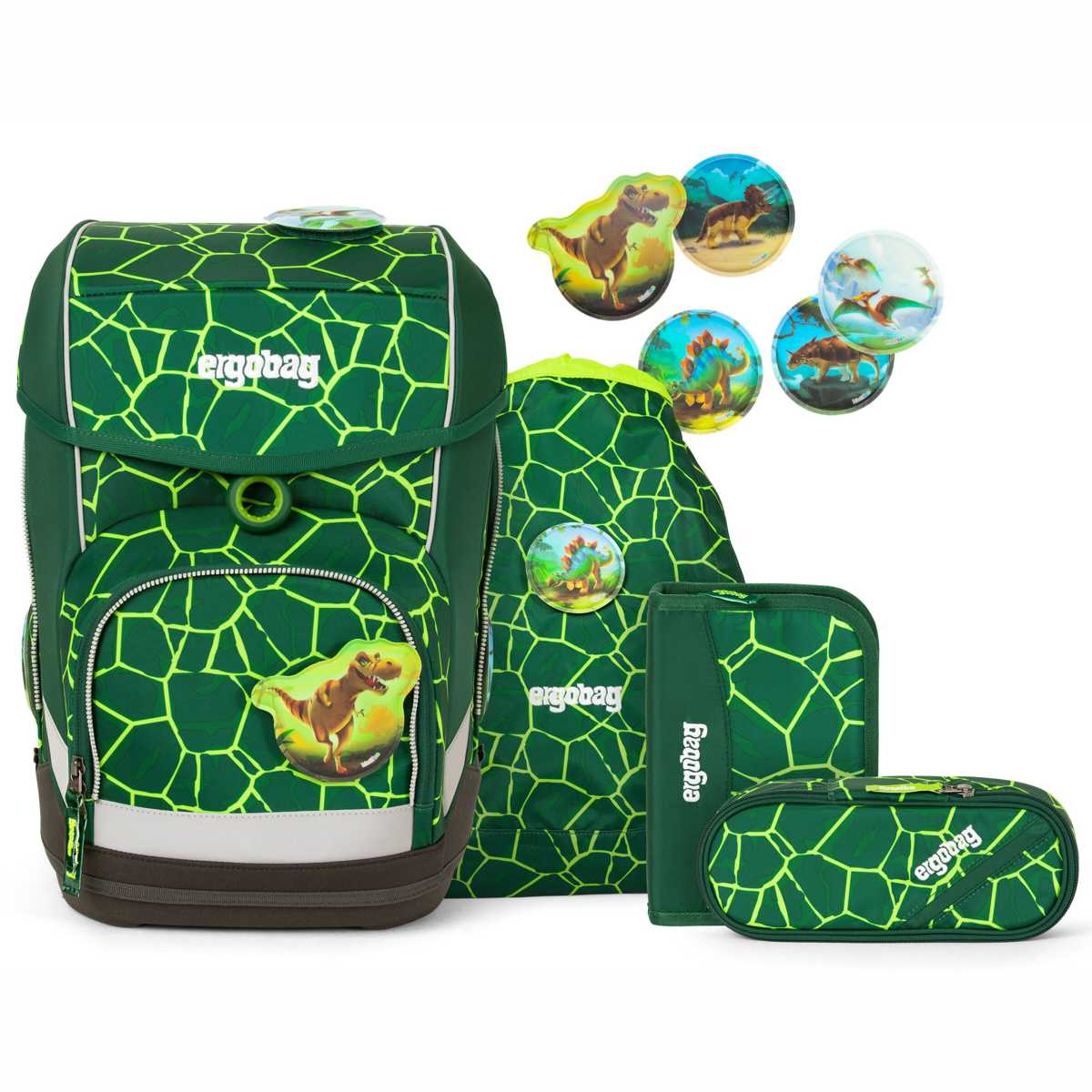 ERGOBAG Schulranzen Set cubo BärRex 5-teilig
