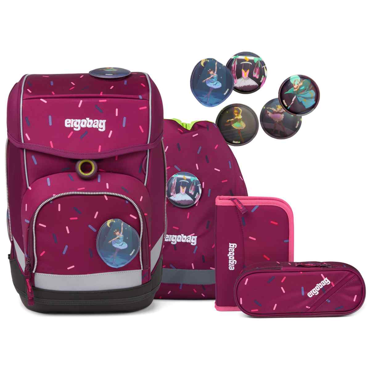 ERGOBAG Schulranzen Set cubo Der NussKnackBär 5-teilig